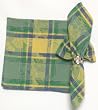 Durable Hand Woven Jacquard 100% Cotton Green and Yellow Fruit Napkins 22x22 Inches Set of 12