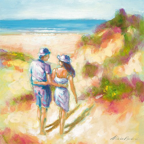 Eurographics NBA1101 Badori N., Together On The Beach 30 x 30 cm, Hochwertiger Kunstdruck  Preisvergleich
