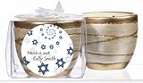 Baby Keepsake: Bar Bat Mitzvah Spiral Star of David Design Personalized Elegant Scent (Set of 24)