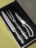 Review Tools of the trade 2057684 / TOOLS OF THE TRADE Belgique 3-Piece Stainless Steel Carving Set with Storage Case