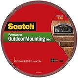 Scotch Permanent Outdoor Mounting Tape, 1 Inch x 450 Inches (4011-LONG)