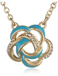 Anne Klein "In Full Bloom" Gold-Tone Floral Pendant Necklace, 19"