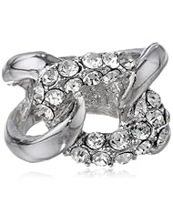 Isaac Mizrahi "Bling Bling" Twisted Pave  Ring, Size 7