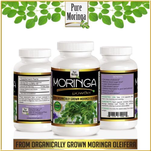 Moringa Leaf Powder Capsules * Enjoy the Myriad Health Benefits of Moringa Oleifera Today * 60 Capsules
