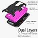 LG Sunset Case, Starshop Full Protection Dual Layers Hybird Case with Kickstand and Locking Belt Swivel Clip with Premium Screen Protector Pink