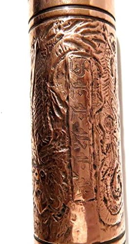 Copper Mechanical Mech Mod Sleeve Tube 26650 Hand Engraved Dragon Chaser NYC