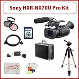 Sony HXR-NX70U NXCAM Compact Camcorder w/ SSE Travelers Accessory Kit Including: 16GB SDHC Card, Professional Shellshock Hard Carrying Case, Pro Tripod, Gold Plated HDMI Cable, 3 Piece Pro Filter Kit, SD Card Reader and much much More!
