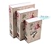 EIOU 7.1 * 4.7 *2.3 inches Beautiful Rose Locking Book Safe With Key Security Diversion Hidden Book Safe With Strong Metal Case inside safe