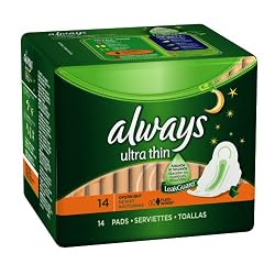 Ultra Overnight with Wings,  Thin Pads 14 Count (Pack of 4)