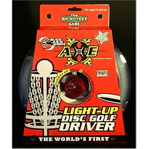 Click here to see all customer reviews now Red AXE Light-Up LED Night Disc Golf Driver aka Glow Frisbee Golf : Black Jax Sports