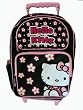 Sanrio Hello Kitty Luggage - Black Hello Kitty Rolling Backpack