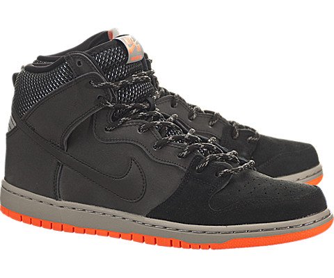 Nike SB Dunk High Premium Shield - Black / Black-Reflective Silver-Medium Grey, 13 D US