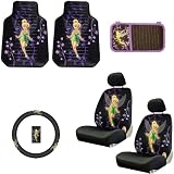 Auto Accessories Interior/Exterior Combo Kit Gift Set – 8pc – Low Back – Tinkerbell Mystical Tink