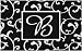 Scroll Monogram Hooked Rug - B