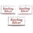 3 Sterling Silver Jewelry Counter Showcase Crystal Sign