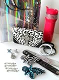 Rhinestone Bling Bling Gift Set with 22 Pieces including Hot Pink Travel Coffee Tea Mug & Animal Print Wallet, Rhinestone Bracelets & Bangles, Rhinestone Necklaces & Earrings, & Rhinestone Rings