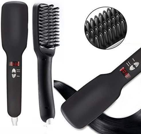 Uthcracy Brush Hair Straightener, Instant Magic Silky Straight Hair Styling, Anion Hair Care, Anti Scald, Zero Damage, Massage Straightening Irons, Detangling Hair Brush