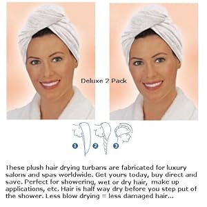 Click to buy 2 - Premium Microfiber Hair Drying Towels -Hair Turbans Made for Luxury Spas, Hotels, Salons & Spasfrom Amazon! Click to buy 2 - Premium Microfiber Hair Drying Towels -Hair Turbans Made for Luxury Spas, Hotels, Salons & Spasfrom Amazon!