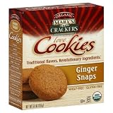 Mary's Gone Crackers love Cookies, Ginger Snaps, 5.5-Ounce Boxes (Pack of 6)