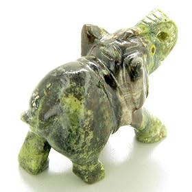 Good Luck Brazilian Onyx Elephant Gemstone Lucky Totem Carving