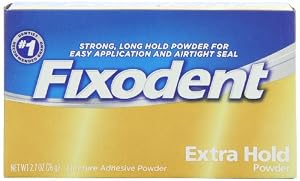 Fixodent Extra Hold Denture Adhesive Powder 2.7 Oz (Pack of 4)