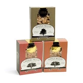 Charcoal Companion CC6010 Maple, Cherry and Apply Wood Chips Sampler Pack