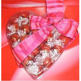 Valentines Day Gift Heart Lindt Milk Chocolate, (21 Piece Gift Heart)