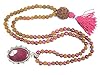 Inspiring Love and Devotion Rudraksha Mala Beads Pink Jade Meditation Yoga Japamala