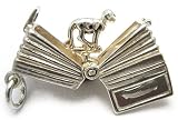 Welded Bliss Sterling 925 Silver Piano Accordion Charm Opening to Monkey WBC1052