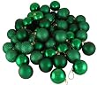 96ct Emerald Green Shatterproof 4-Finish Christmas Ball Ornaments 1.5" (40mm)