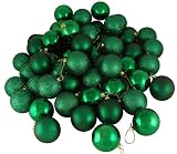 20ct Emerald Green Shatterproof 4-Finish Christmas Ball Ornaments 2.75 (70mm)
