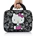Hello Kitty Cartoon Figures Gathering Suitcase Style Canvas Case For iPad 2 BLACK