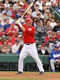 Los Angeles Dodgers v Los Angeles Angels of Anaheim, TEMPE, AZ - FEBRUARY 26: Mike Trout Photographic Poster Print by Norm Hall, 12x16