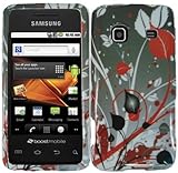 Hard White Red Leaf Burst Case Cover Faceplate Protector for Samsung Galaxy ....