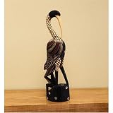 IbisBirdStatueArtWoodSculptureHomeDecorGifts