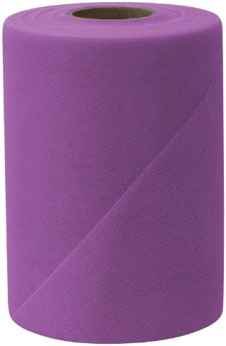 Falk Fabrics Tulle Spool Radiant Orchid Fabric, 6-Inch by 100-Yard