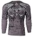 Xtreme Couture AFFLICTION Mens THERMAL T-Shirt ROT Tattoo Biker UFC