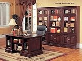 Espresso Knightsbridge Double Pedestal Executive Home Office Furniture Desk ....