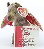 Sports Commemorative Card, Beanie Baby, Ticket Stub - Scorch the Dragon - Game Day 06/19/1999, Cincinnati Reds vs Milwaukee Brewers - Baseball