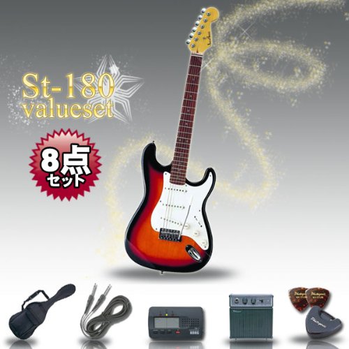 Photogenic エレキギター初心者にオススメ！【8点セット】ST-180 バリューセット カラー SB