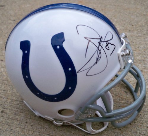 REGGIE WAYNE SIGNED AUTOGRAPHED INDIANAPOLIS COLTS MINI HELMET W/ HOLOGRAM + COA