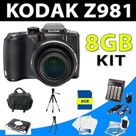 Kodak Easyshare Z981 Z-981 Digital Camera + 8gb Complete Accessory Kit