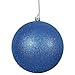 Vickerman N592002DG Glitter Ball Ornament with Shatterproof & UV Resistant, Pre-drilled cap Secured & 6