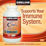 Kirkland Vitamin C with Rose Hips and Citrus Bioflavonoid Complex (1000 mg), 500-Count Tablets