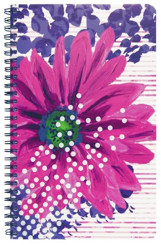 Top Flight 2be Poly Cover Twin Wire 3-Subject Notebook with 4 Pockets, 120 Sheets, College Rule, 9.5 x 6 Inches, 1 Notebook, Cover May Vary (43070)