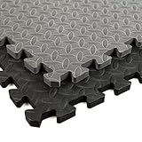 Incstores Diamond Soft Anti Fatigue Interlocking Foam Tiles (6 Pack, Grey) - 2ft x 2ft Tiles Ideal for Laundry Room Flooring, Kitchen Mats, Exercise Mats, Garage Mats and More