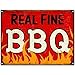 Real Fine BBQ Barbecue Kitchen Restaurant Sign 16 x 12