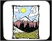Mouse Pad with mountain, snow capped, valley, landscape