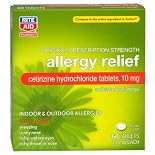 Rite Aid Cetirizine Hydrochloride 10 Mg, Allergy Relief Tablets 60 Ct.
