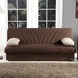 Max Three Seat Sleeper Sofa in Natural Brown and Beige
